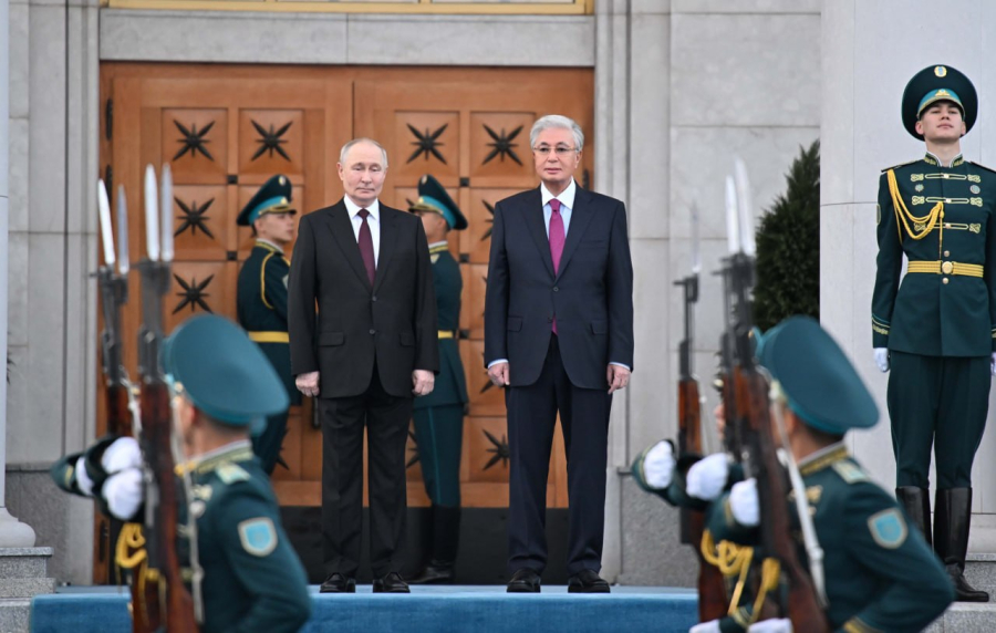 Как прошла церемония встречи Владимира Путина в Астане