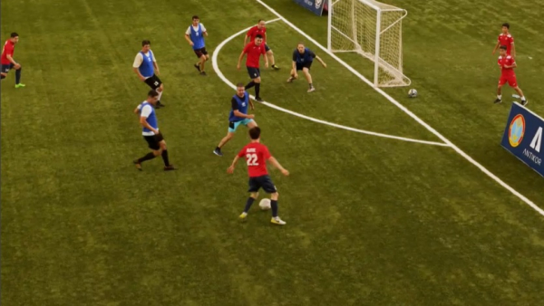 Команды Антикора и СМИ провели товарищеский матч по футболу