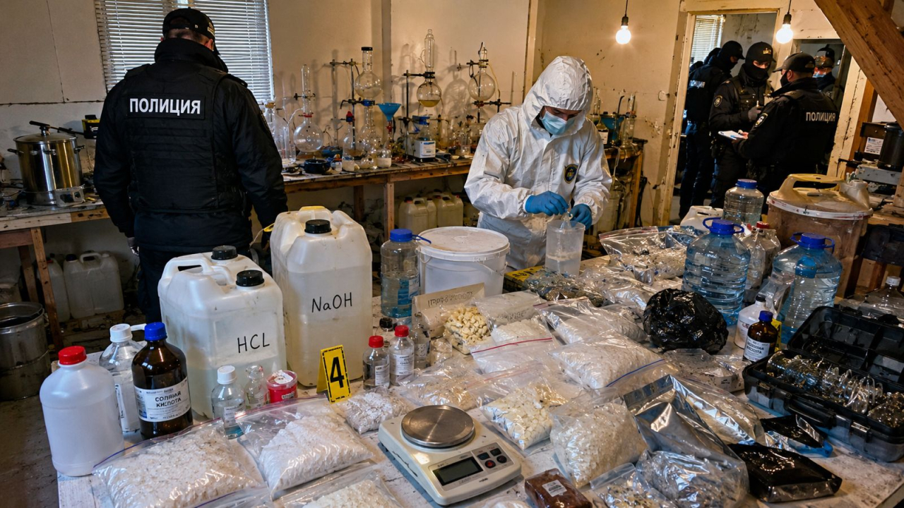 В частном доме под Алматы нашли подпольную нарколабораторию с тысячами доз синтетики