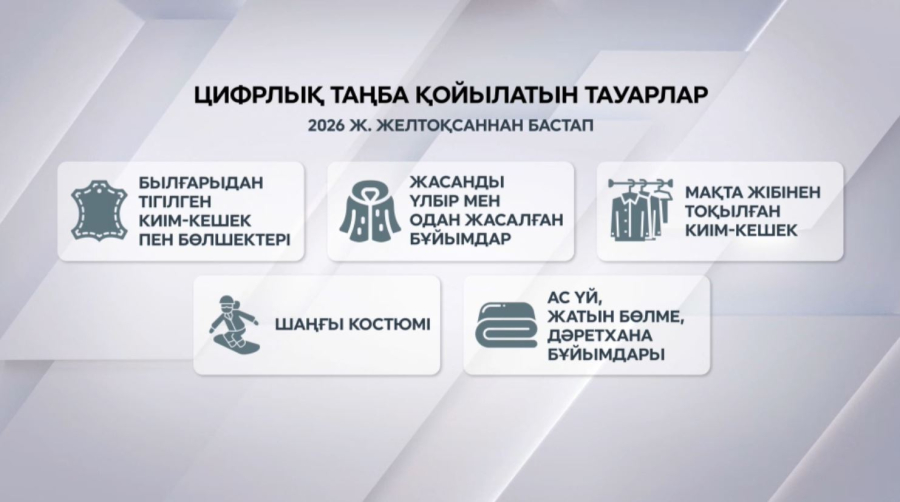 Елде киім-кешекке цифрлық таңба қойылады