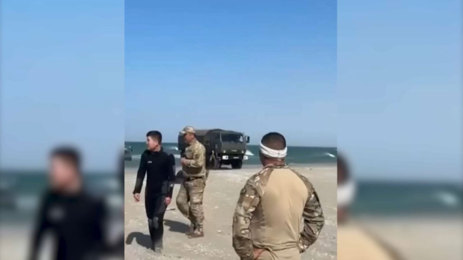 Каспийдегі әскери жаттығу кезінде құтқарылған үш адам ауруханаға жатқызылды