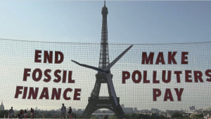 Протесты климатических активистов прошли в Париже