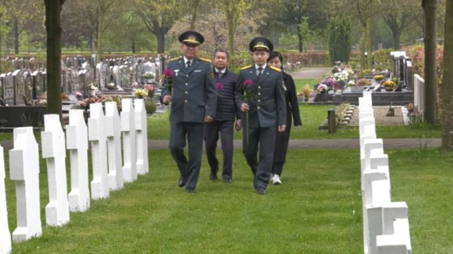 Память казахстанских воинов почтили в бельгийском городе Генк