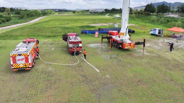 Оңтүстік Кореяда өртке қарсы жабдықтар көрмесі өтті