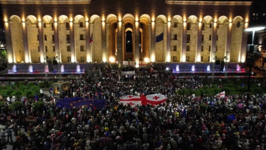 Масштабная акция протеста состоялась в Тбилиси