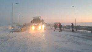 16 машин и автобус столкнулись на трассе «Караганда – Темиртау»