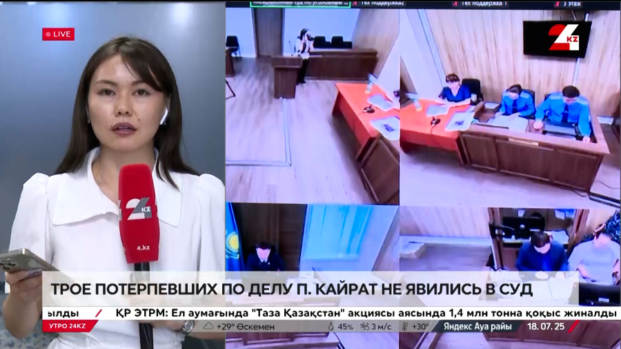 Трое потерпевших по делу Перизат Кайрат не явились в суд