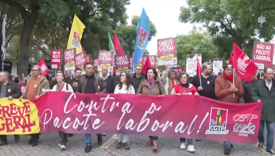 Общенациональная забастовка прошла в Португалии