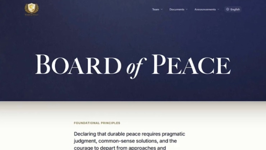 Заработал официальный сайт Совета мира