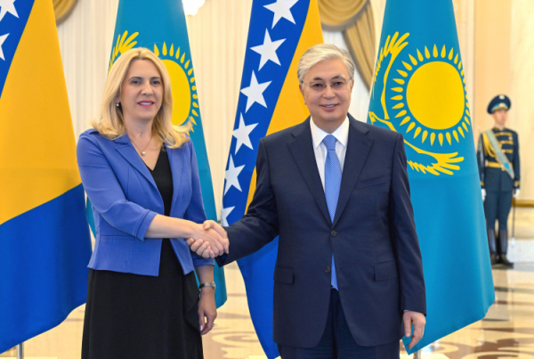 Глава государства провел встречу с председателем президиума Боснии и Герцеговины