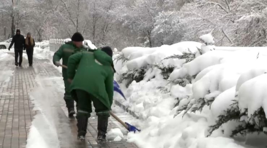 Обильные снегопады накрыли Алматы