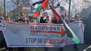 Участники пропалестинского марша отправились пешком из Парижа в Брюссель