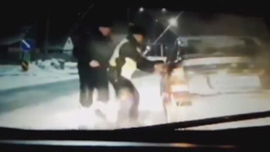 Нетрезвый водитель в Темиртау протащил полицейского на 200 метров
