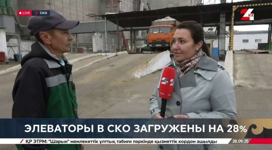 Элеваторы в СКО загружены на 28%