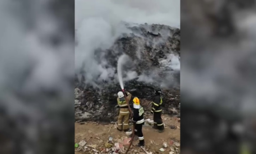 Полигон ТБО горит в Алматинской области: жителям посоветовали надеть маски