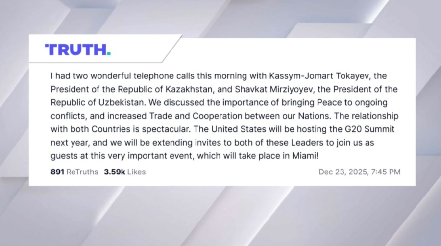 АҚШ басшысы Президент Қ. Тоқаевты «G20» саммитіне шақырды   