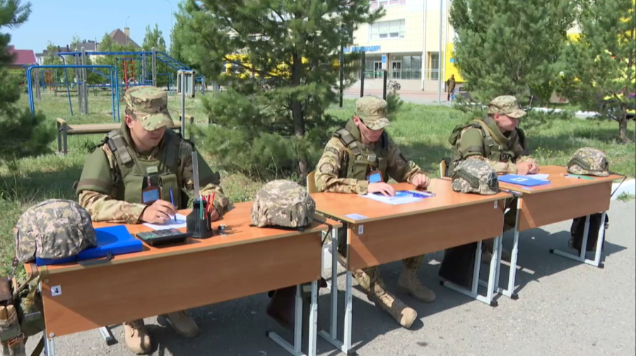 Қостанайда әскери міндеттілердің оқу-жаттығуы өтіп жатыр