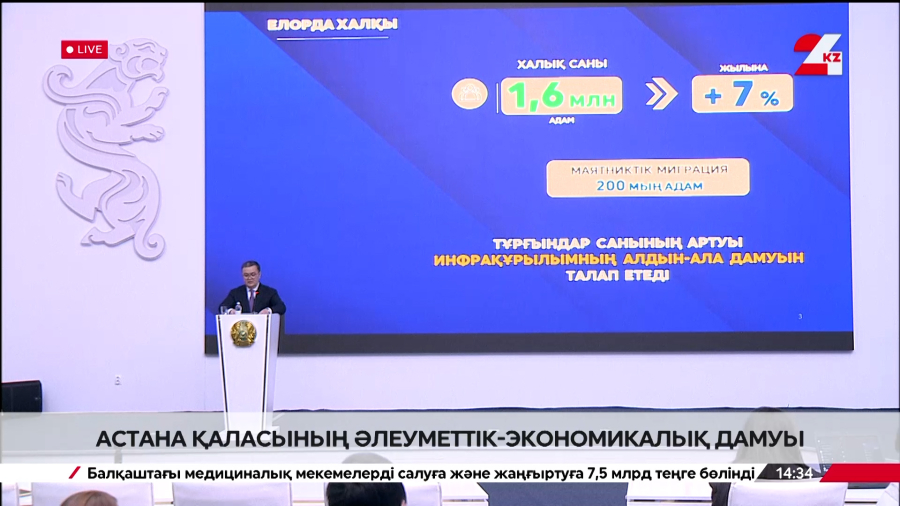 Астана қаласының әлеуметтік-экономикалық дамуы. Брифинг