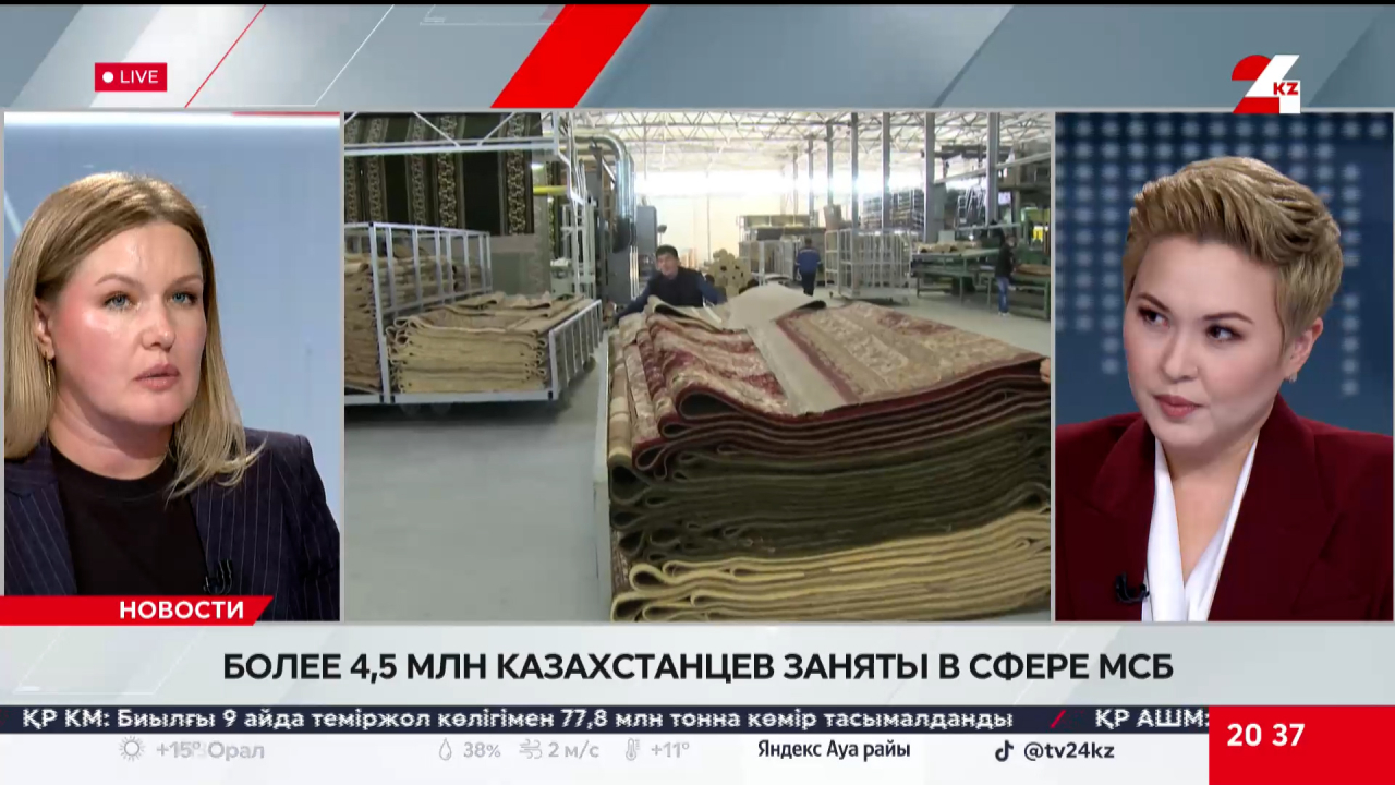 Более 4,5 млн казахстанцев заняты в сфере МСБ. Ксения Семенчук