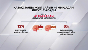 ҚР ДСМ: Инсультпен ауырғандардың жартысынан көбі мүгедек болып қалады