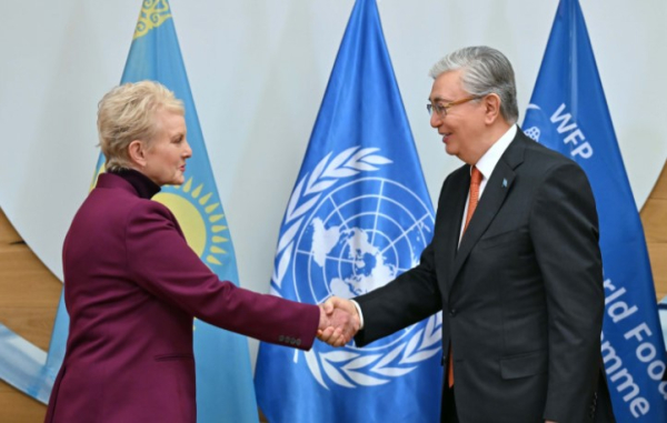 Токаев провел встречу с Исполнительным директором Всемирной продовольственной программы ООН