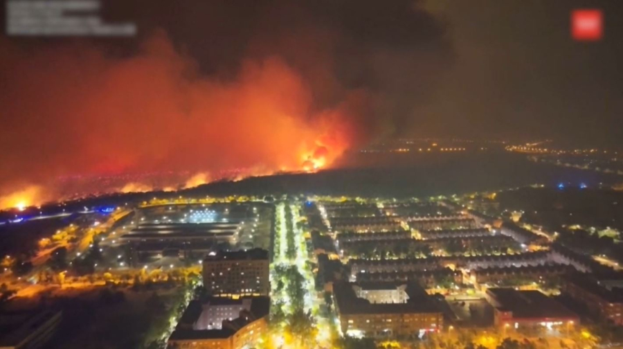 Лесные пожары добрались до пригорода Мадрида
