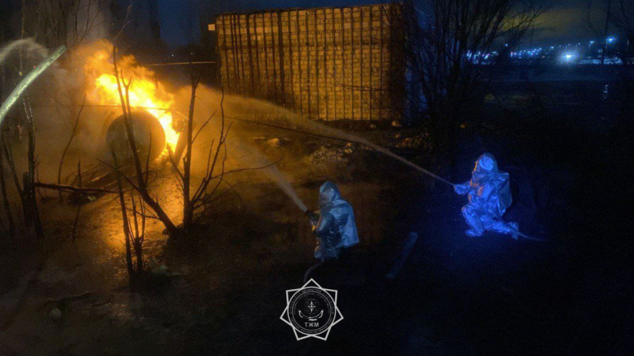 Резервуар газовоздушной смеси взорвался на заправке в Актобе