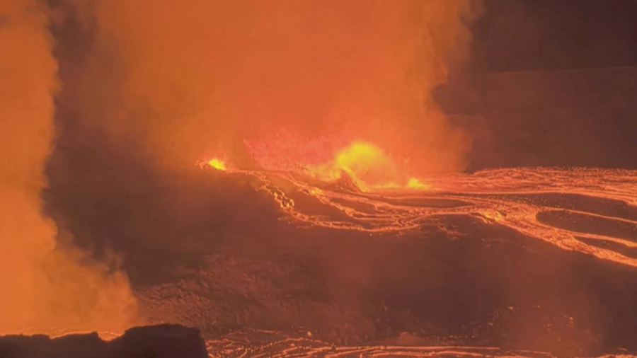 Әлемдегі ең белсенді Килауэа жанартауы тағы атқылап жатыр