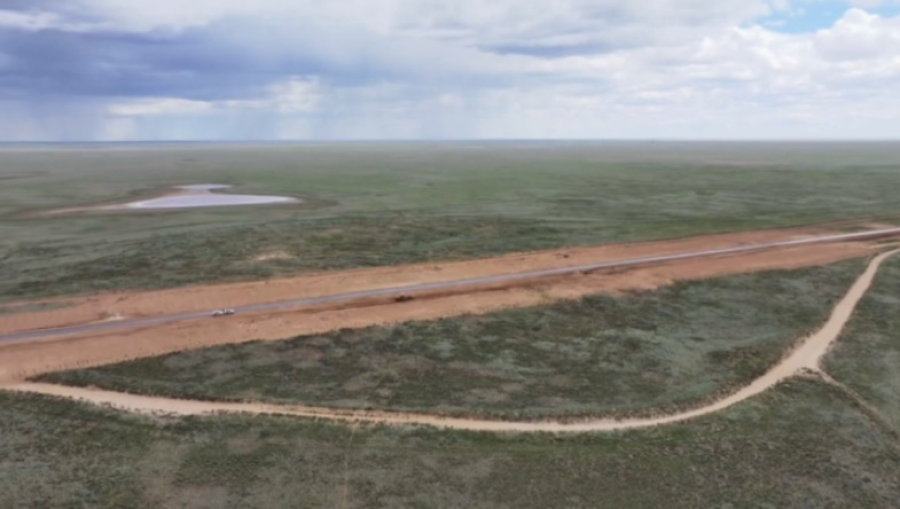 Новую дорогу в Тайсойгане соединили с автомагистралью