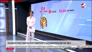 Казахстан нарастил импорт мандаринов на 38%