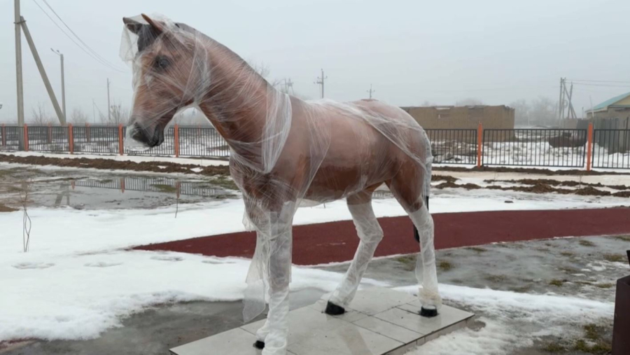 Атырау облысы Елтай ауылында саябақ құрылысы ұзаққа созылып барады