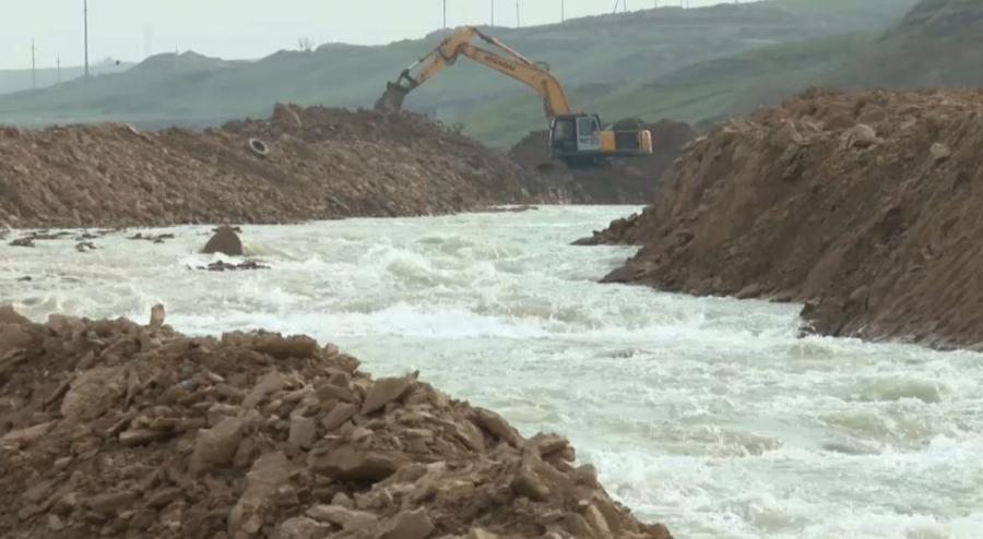 Шымкентте Қошқар ата өзенінің арнасы кеңейтіліп жатыр