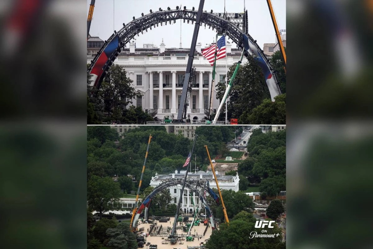 Ақ үйдің алдында UFC аренасы бой көтеріп жатыр: Трамп тарихи турнир өткізбек