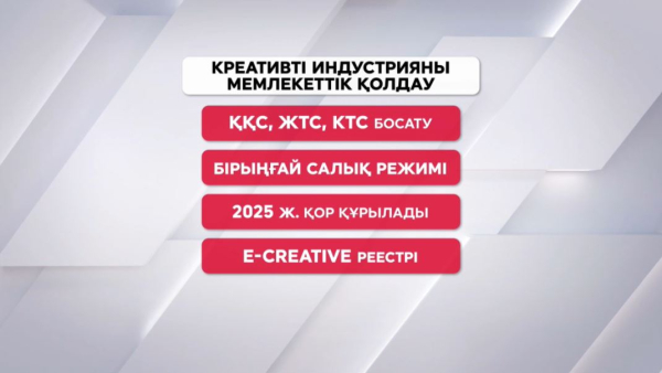 Креативті индустрияны мемлекеттік қолдау шаралары қандай?