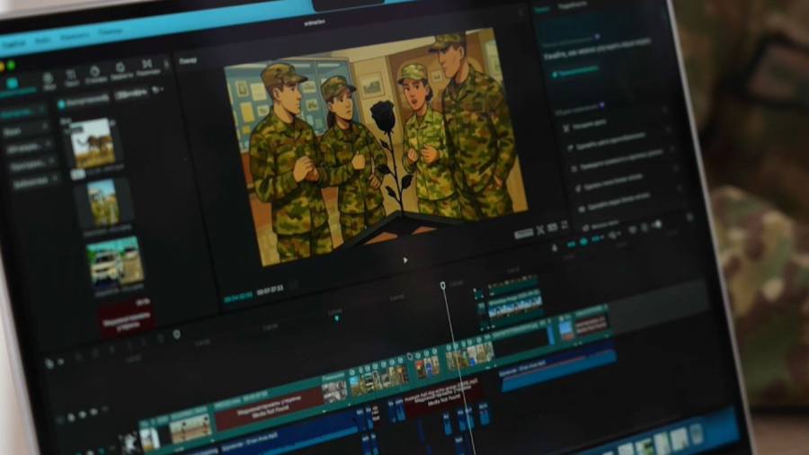 Ұландық сарбаз мультфильм жасады