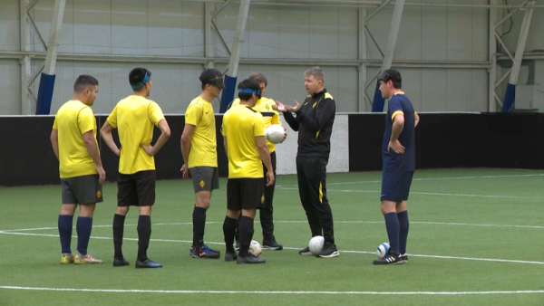 Зағип жандар арасында футболдан ел чемпионаты өтеді