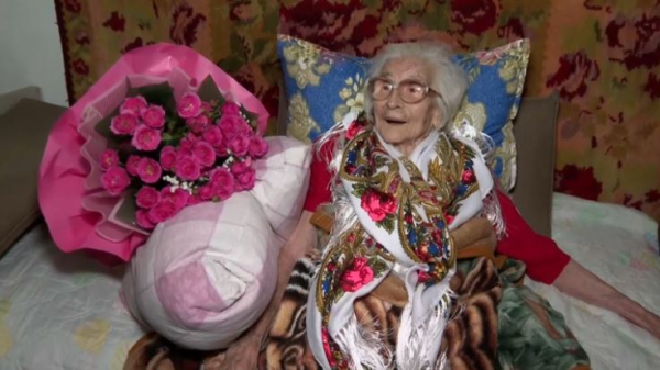 101 год исполнился ветерану войны Нине Мосуновой в Шымкенте