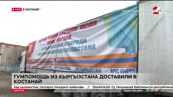 Гумпомощь из Кыргызстана доставили в Костанай