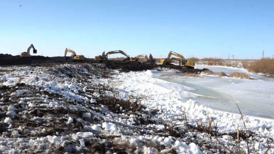 Ақмола облысында Қалқұтан өзені аршылып жатыр