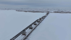 Самый длинный в Казахстане мост достраивают