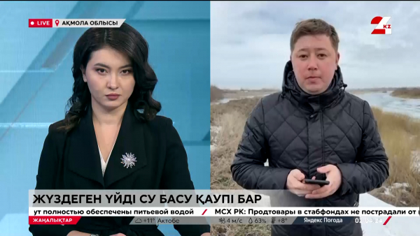 Ақмола облысында жүздеген үйді су басу қаупі бар. LIVE