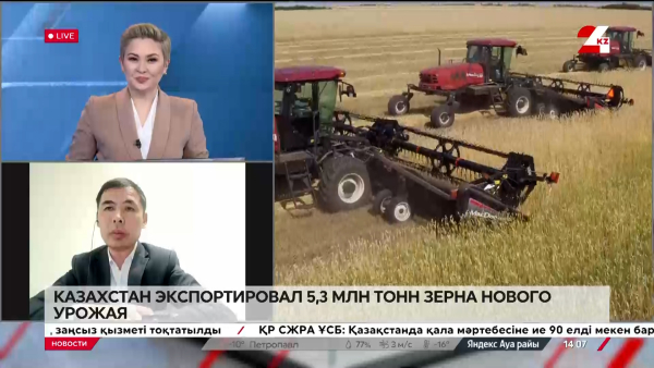 Казахстан экспортировал 5,3 млн тонн зерна нового урожая. Марлен Оспанов