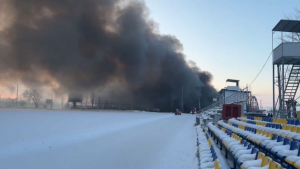 Петропавлда футбол манежіндегі өрт сөндірілді