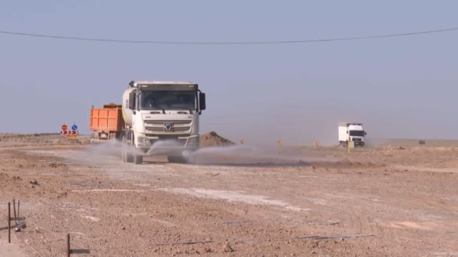 Продолжается реконструкция трассы «Жезказган – Кызылорда»