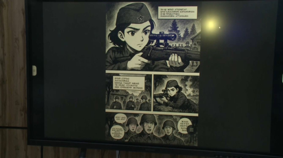 Комикс об Алие Молдагуловой с помощью ИИ создала студентка в Актобе