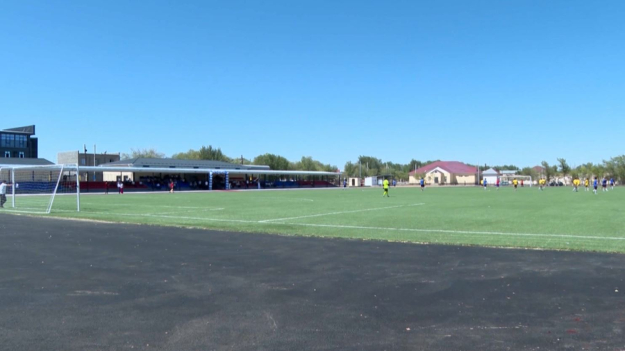 Главный стадион отремонтировали в селе Шолаккорган Туркестанской области