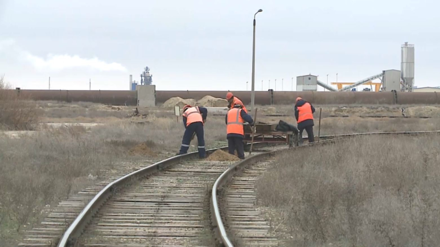 Маңғыстау индустриалды паркіндегі теміржол желісі жаңарды