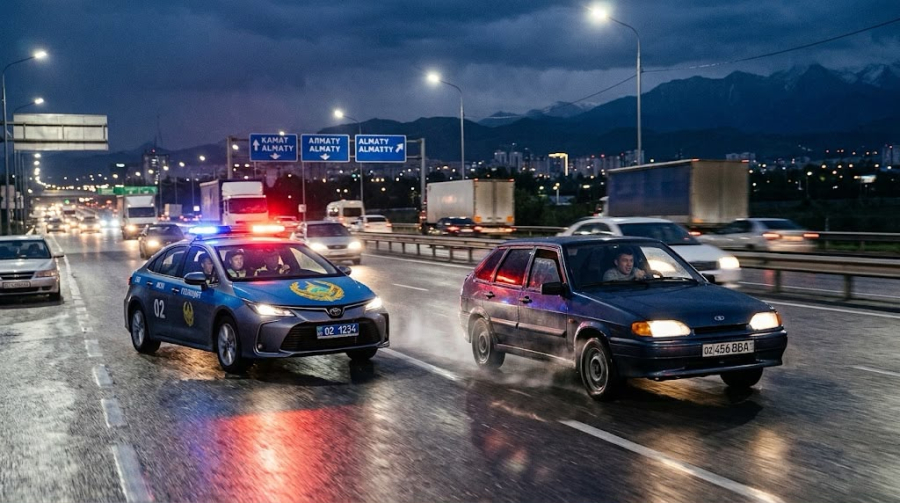 Жезқазғанда полициядан қашпақ болған мас жүргізуші 35 тәулікке қамалды