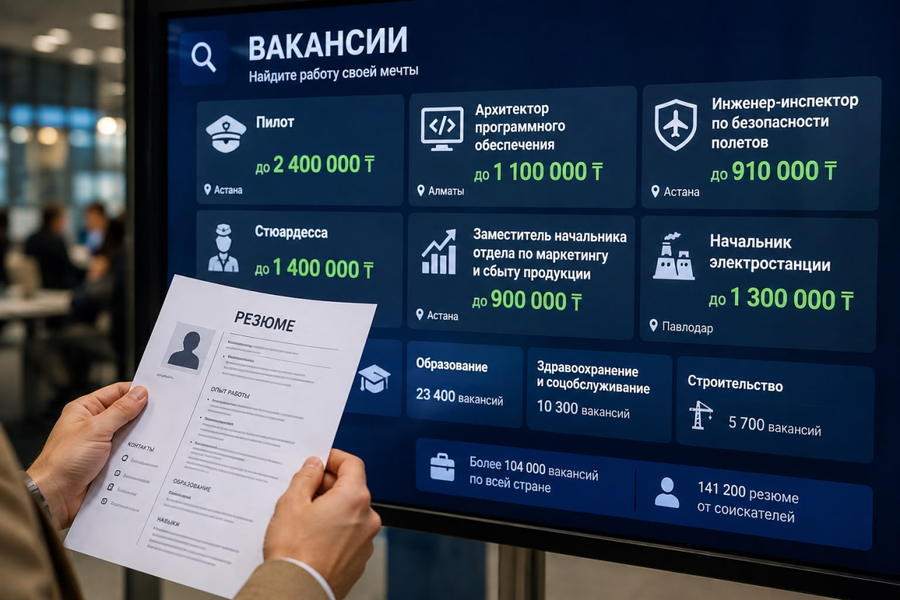До 1,1 млн тенге: кому в Казахстане предлагают самые высокие зарплаты