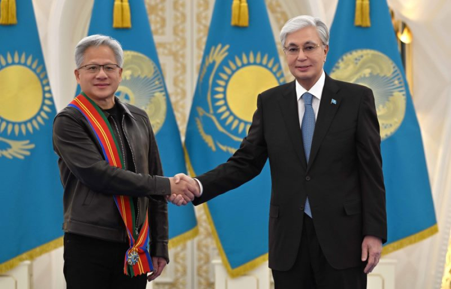 President Kassym-Jomart Tokayev Meets NVIDIA Co-Founder and President Jensen Huang
